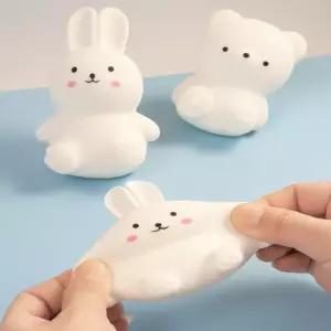 우아창고말랑이 모찌 8세 시리즈 곰돌이 토끼 캐릭터 촉감놀이 완구