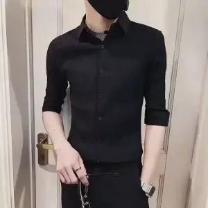 솔저스2 남자 체크 셔츠 5부 남방 여름 반팔 상의 슬림 스트라이프 OPH2