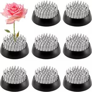 8Pcs 1.34인치 꽃개구리 배열용 꽃병 이케바나 켄잔 원형 황동 꽃핀 줄기 홀더 꽃꽂이 핀 고정 도구 가정