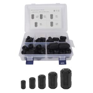 50/22피스 클립 온 페라이트 링 코어 비드 초크 RFI EMI 필터 소음 억제 케이블 USB 오디오 비디오 전원 코