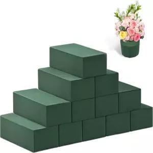 신선하고 인공적인 꽃꽂이를 위한 Tunnkit 12개 습식 및 건식 플로럴 폼 블록 7.8 L x 3.5 W 2.4 H DIY