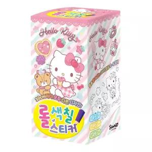 학산문화사 스티커 산리오캐릭터즈 헬로키티 롤색칠스티커/라벨/색칠/놀이/컬러링/꾸미기/산리오/티니핑