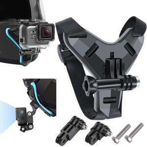 GOPRO호환 Hero 용 헬멧 스트랩 마운트 11 10 9 8 7 6 5 4 3 바이크 오토바이 Yi 액션 스포츠 카메라 풀 페