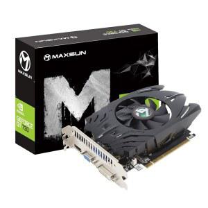 maxsun GeForce GT 730 4GB 비디오 그래픽 카드 GPU - 컴퓨터 PC GDDR3 ITX 디자인 PCI Express DVI-I HDMI VGA 4K 멀티 스크린