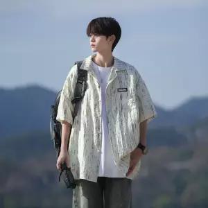 포뇨2 남성 여름 반팔 셔츠 빅사이즈 스트라이프 상의 OPH1