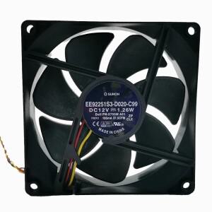 Sunon DC 냉각 선풍기, 9225 DC12V EE92251S3-D020-C99, 9cm 9025, 90x90x25mm, EE92251S3