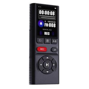 64GB JASWILL 디지털 음성 녹음기 재생 녹음 2인치 스크린 인터뷰용 회의 활성화 강의 배터리 USB 장치 오디오 MP3 휴대용