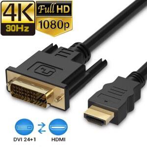 마이크선 케이블 4K HDMI TO HDTV DVI 케이블 양방향 변환 어댑터 PS4용 PC