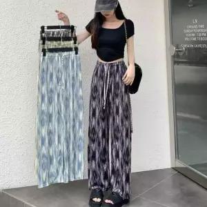 홈웨어 일자 쿨 여름 바지 여성 고무줄 통바지