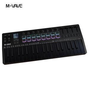SMK-37 프로 37키 블랙 MIDI 컨트롤러 8개의 노브 16개의 RGB 패드 내장 신디사이저 휴대용 키보드