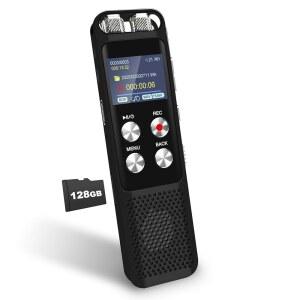 136GB 디지털 음성 녹음기 재생 기능이 사운드 테이프 USB 강의 녹음 녹음기 포함 활성화 오디오 휴대용 있는 딕터폰 암호 장치 회의용