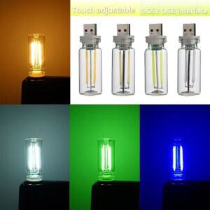 웰컴등 도어스팟 USB 터치 LED 백열 램프 전구 조명 필라멘트 침실