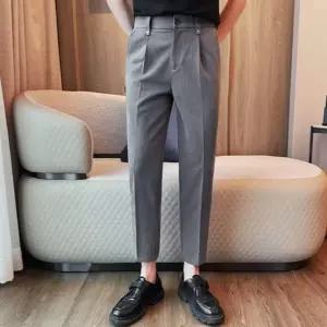 픽호샵 바지 팬츠 남성 캐주얼 정장 솔리드 키작남 배기핏 컬러와 비지니스 무파마 조거 9부 꾹1