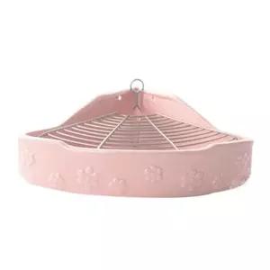토끼 화장실 세라믹 소동물 배변판 친칠라 배변훈련 기니피그 트레이 비닐 삼각