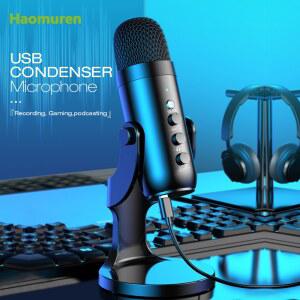 마이크솜 커버 스펀지 HAOMUREN USB 콘덴서 PC 마이크 K66 전화 게임 YOUTUBE 컴퓨터 스튜디오
