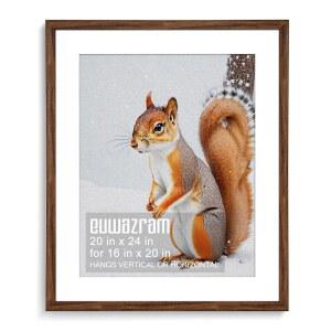 유와즈람 러스틱 월넛 20x24 프레임 포스터용 퍼즐 완벽한 사진 및 매트가 크리스마스 아트워크 싱글 - 16x20 포스터 액자 영화