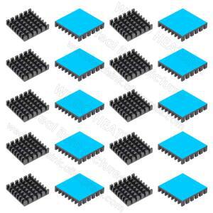 25x25x5mm 블랙 방열판 사전 적용 열 전도성 접착 테이프 쿨러 GPU IC 칩 냉각용 알루미늄