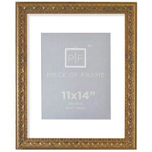 골든 스테이트 아트 11x14 사진 포함 매트 액자 색상 실제 브론즈 유리 및 8x10 화이트 마감