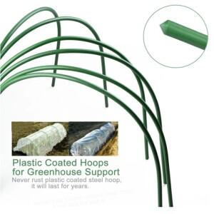 6Pcs 4mm * 120cm DIY 제기 침대에 대 한 온실 농구 그물 서리 보호 커버 터널 철 지원에 정원 성장 후프