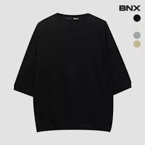 [롯데백화점]비엔엑스 무지 라운드 루즈핏 맨투맨 티셔츠 (BV3TS022L0)