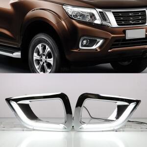 닛산 Navara NP300 용 2PCS 자동차 조명 2015 2016 2017 2018 2019 LED 주간 러닝 라이트 DRL 방향 지시등