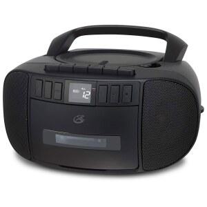 GPX BCA209B 휴대용 AM FM 붐박스 카세트 블랙 플레이어 CD