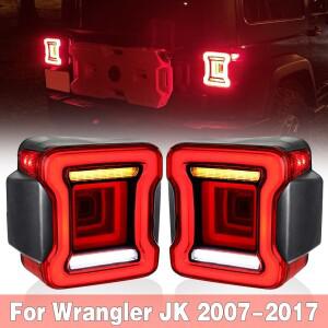 랭글러 JK 2007-2018 브레이크 램프 역방향 주간 주행 등 자동차 미등 어셈블리 교체 용 2x LED 테일 라이