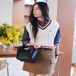 빈폴 액세서리 페블 사각 토트백 블랙 BE62D3M065