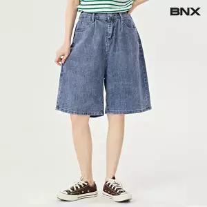[롯데백화점]비엔엑스 데님 워싱 아웃 포켓 데일리 버뮤다 팬츠 (BW2PT028L0)