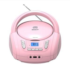 WIITHINK 휴대용 CD 플레이어 붐박스 블루투스 FM 라디오 또는 호환 재생 소형 RW 실외용 IN MP3 CD AUX USB 가정 헤드폰