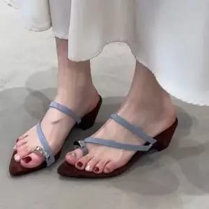 스파이더맨 빈티지 여사친 소가죽 키높이 토시 조리 일자 스틸레토 여름웨지 버전 OPH2