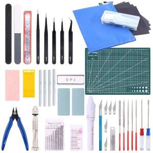 루스타크 36Pcs 모델러 기본 도구 공예 세트 취미 건축 키트 미니어처 메카 자동차 모델 빌딩 조립을 위한