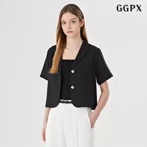 [롯데백화점]지지피엑스 린넨 썸머 투버튼 여성 크롭 반팔 자켓 (GOBJK008D)
