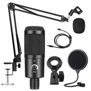 스탠딩마이크 USB 콘덴서 마이크 유튜브용 노래방 스탠드 노래 노트북 PC 컴퓨터 게임