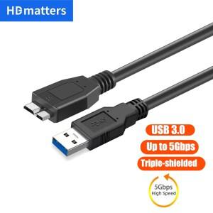Western Digital Toshiba호환 Lacie Seagate 외장형 하드 드라이브 케이블용 USB 3.0-마이크로 B 마이크로