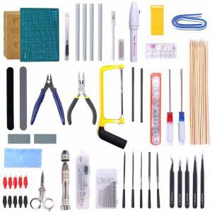 Swpeet 87Pcs 키트, 건담 모델러 기본 도구와 호환 및 모델 도구 초보자 취미 조립 건물, 듀티 플라스틱 용기에 완벽한 키트 구축