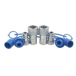 2세트 1/4인치 Ag ISO5675 탄소강 유압 퀵 디스커넥트 커플링 /커플러 포펫 밸브 개척자 유형, 세트 w /더스트