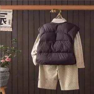 헐크 여친 여자 캐주얼 조끼 민소매 롤업 베스트 라운드 보온 패딩 오리털 KKE1