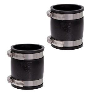 Fernco 1056-22 2-in. 주철 및 플라스틱 배관 연결을 위한 유연한 PVC 파이프 커플링, 2 Pack
