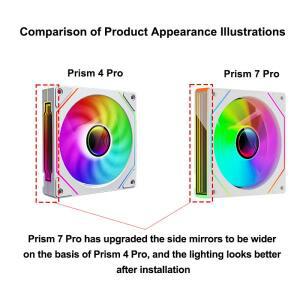 프리즘 7 프로 120mm 케이스 쿨링팬 ARGB/PWM H라인 무한 거울 디자인 저소음