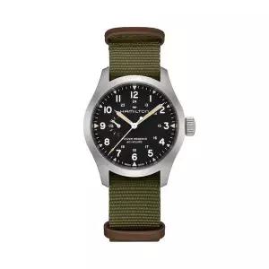 [하프클럽/해밀턴]해밀턴 H69509930 카키필드 남성 나토밴드 메커니컬 40mm