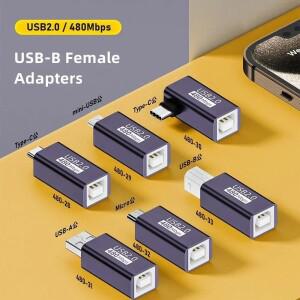 MIDI 변환기 프린터 전기 피아노 노트북 모바일  USB-A/Mini/Micro/Type-C-USB-B 암 어댑터 커넥터