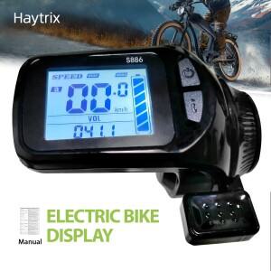 Haytrix S886TH(UART2)전기 자전거 속도계 디지털 스톱워치 전기 주행 거리계 컴퓨터