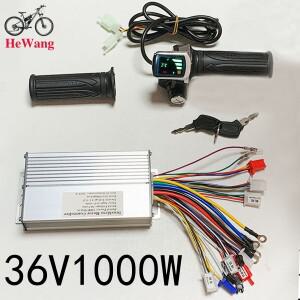36V 1000W Ebike 브러시리스 DC 전동 잠금 장치가있는 2 모드 컨트롤러  전기 스쿠터 자전거 용 전원 LED