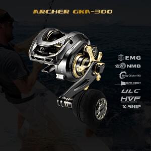 SOLOKING GKA300 베이트 캐스팅 릴 바다 낚시 파워 핸들 9.5KG 드래그 포스 6.4 기어비 황동 딥 스풀