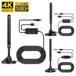 UHD안테나 TV 실내 지상파 수신기 증폭된 신호 5V 장거리용 부스터 4K 디지털 HD 마일즈 USB 안테나