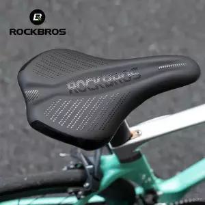 ROCKBROS 자전거 새들 편안한 충격 흡수 MTB 도로 고탄소강 시트 쿠션 방수 가죽