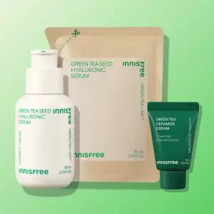 이니스프리 그린티 씨드 히알루론산 수분세럼 / 진정 보습 속건조 화잘먹 (본품 80mL + 리필 80mL)