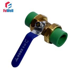 황동 밸브가 있는 PPR 수도관 피팅 유니온, 플라스틱 급수관 조인트 체크 밸브, 20mm, 32mm