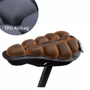 3D 공기 자전거 안장 좌석 쿠션 MTB 큰 엉덩이 PU 가죽 젤 패드 시트 커버 충격 방지 부드러운 액세서리